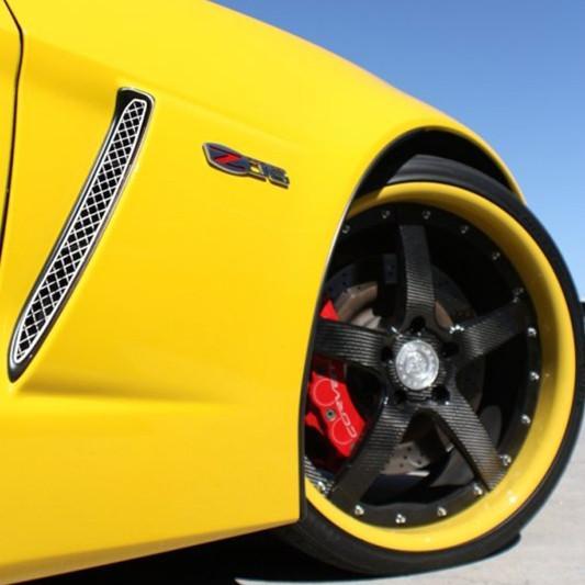 Corvette Z06 Front Fender - Laser Mesh Stainless Steel : 2006-2013 Z06,Exterior