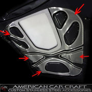 Corvette ZR1 Hood Insert Kit 4 Pc. - Perforated Stainless Steel : 2009-2013 ZR1,Engine