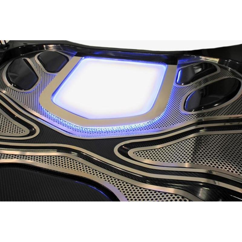 Corvette ZR1 Illuminated Hood Window Frame - Polished Stainless Steel : 2009-2013 ZR1,Engine