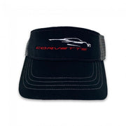 C8 Corvette Gesture - Visor Embroidered : Black,Hats