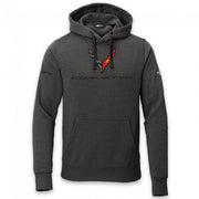 C8 Corvette Hooded Pullover Sweatshirt : Black Heather,Sweatshirts