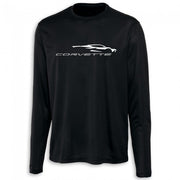 C8 Corvette Gesture Long Sleeve Tee : Black,T-shirts
