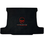 Ebony Corvette Jake Ultimat Cargo Mat - Red w/ Script - Coupe : C6,Z06,ZR1,Grand Sport,Interior