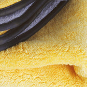 Extra Thick Plush Microfiber Drying Towel : Gray/Yellow,Car Care