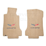 Lloyds Ultimat Floor Mats - Cashmere w/ Black, Red, or Silver Lettering (05-07 C6),Interior