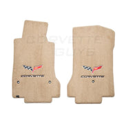 Lloyds Ultimat Floor Mats - Cashmere w/ C6 Logo and Corvette Script: 07.5 - 13 C6 (Hook Anchor),Interior