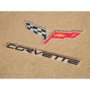 Lloyds Ultimat Floor Mats - Cashmere w/ C6 Logo and Corvette Script: 07.5 - 13 C6 (Hook Anchor),Interior