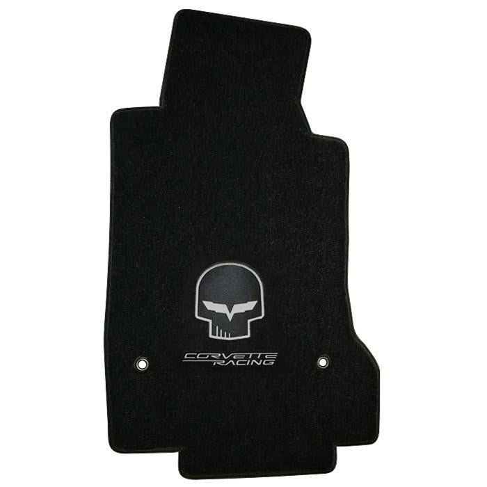Lloyds Ultimat Floor Mats - Jake Corvette Racing w/ Script - Yellow or Silver - 2005-2007 (Post Anchor),Interior