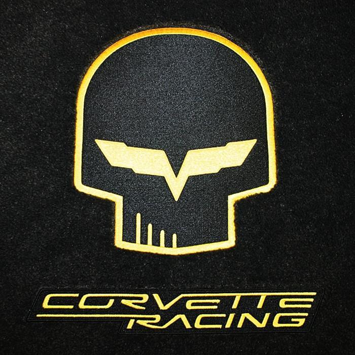 Lloyds Ultimat Floor Mats - Jake Corvette Racing w/ Script - Yellow or Silver - 2005-2007 (Post Anchor),Interior