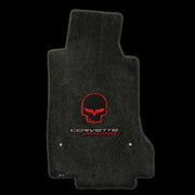 Lloyds Ultimat Floor Mats - Red Jake Skull w/ Corvette / Corvette Racing Script,Interior