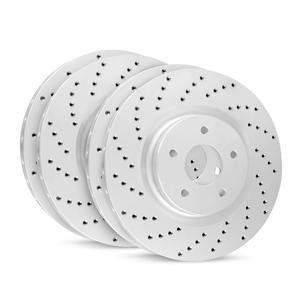 Corvette R1 High Carbon Alloy Geomet Series Drilled Brake Rotors Set : 1997-2013 C5, C6,Brakes