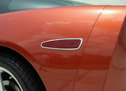 2005-2013 C6 Corvette Side Marker Light Trim 4 Pc. (Set) - Polished Stainless Steel,Exterior Lighting Accessories