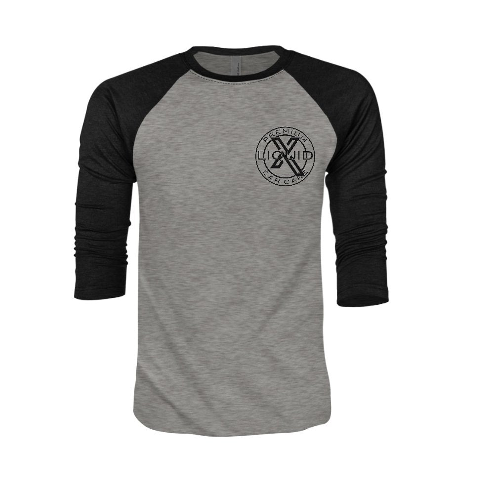 Liquid X Men's Three-Quarter Sleeve Shirt - Gray/Black,Apparel