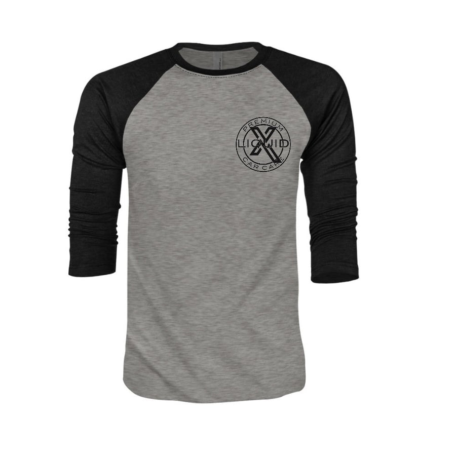 Liquid X Men's Three-Quarter Sleeve Shirt - Gray/Black,Apparel