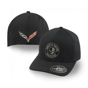 C7 Corvette Racing Jake Skull Trackside Balck Flexfit Delta Hat,Hats