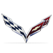C7 : Corvette Stingray Crossed-Flag Emblem Metal Sign,Accessories