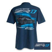 C7 Corvette ZR1 Life Begins at 200 MPH T-Shirt : Blue,Shirts
