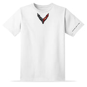 Next Generation C8 Corvette Carbon Badge T-shirt : White,T-shirts