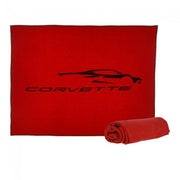 Next Generation C8 Corvette Throw Blanket : Red,Misc Accesories