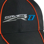 C7 Corvette ZR1 Life Begins at 200 MPH Carbon Fiber Pattern Hat/Cap : Orange Stripe,Apparel