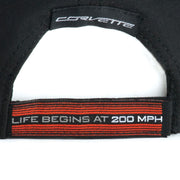 C7 Corvette ZR1 Life Begins at 200 MPH Carbon Fiber Pattern Hat/Cap : Orange Stripe,Apparel