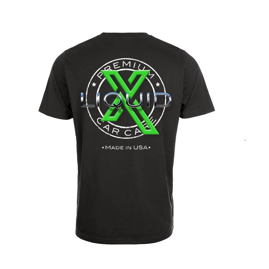 Liquid X Circle Logo Men's T-Shirt - Black,Apparel