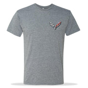 C7 Corvette Born in the USA American Legacy T-shirt : Gray,Apparel