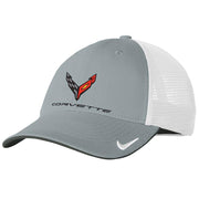 Next Generation C8 Corvette Nike Mesh Hat - Gray/White,Hats