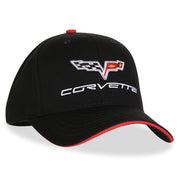 Corvette Hat - Exterior Color Matched with C6 Logo : 2005-2013 C6,[Black,Apparel