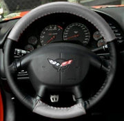 Corvette Steering Wheel Cover Euro-Style Two-Tone : 1997-2004 C5 & Z06,[Gray/Black,Interior