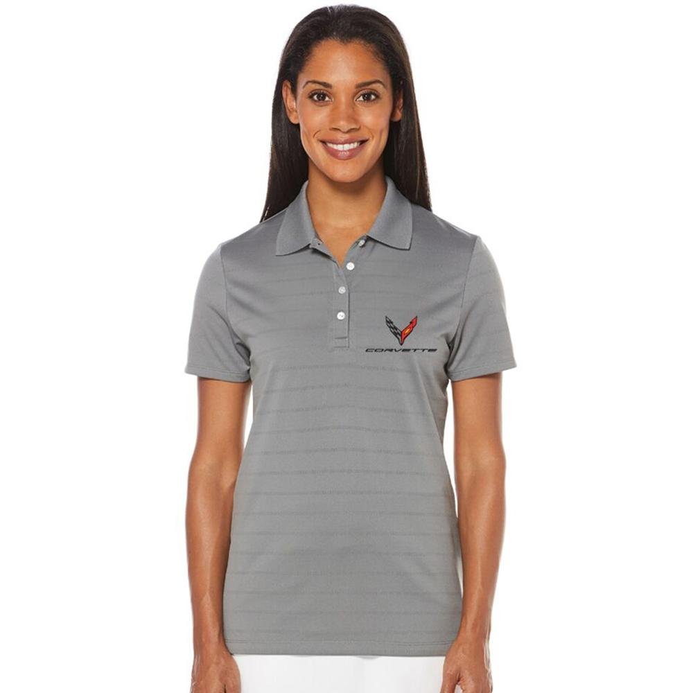 Corvette Next Generation Callaway Dry Core Polo - Ladies : Smoke