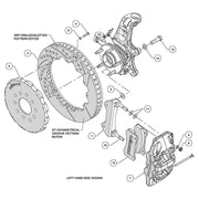 2005-2013 C6 Corvette Wilwood-AERO6 Front Big Brake Kit - Slotted 14.25 inch-RED,Brakes