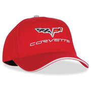 Corvette Hat - Exterior Color Matched with C6 Logo : 2005-2013 C6,[Victory Red,Apparel