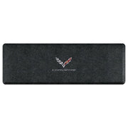 C7 Stingray Corvette Premium Garage Floor Mat with Crossed Flags Logo & Corvette Script - 66" x 20" - Mosaic Onyx,Accessories