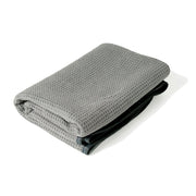 Liquid X Gray Matter Waffle Weave Drying Towel with Silk Edges - 25" x 36",Microfiber Towel