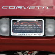 1997-2004 C5Corvette Chrome License Plate Frame w/Double Logo,License Plate Frames