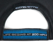 C7 Corvette ZR1 Life Begins at 200 MPH Carbon Fiber Pattern Hat/Cap : Blue Stripe,Apparel