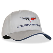 Corvette Hat - Exterior Color Matched with C6 Logo : 2005-2013 C6,[Machine Silver,Apparel