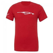 Next Generation C8 Corvette Silhouette Jersey T-Shirt : Red,T-shirts