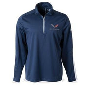 C7 Corvette Under Armour Qualifier Quarter Zip Jacket : Navy Blue,Apparel