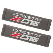 C7 Z06 : Corvette Black Seatbelt Harness Pads - Embroidered,Interior