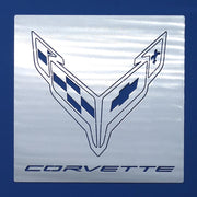 Next Generation C8 Corvette Crossed Flag Emblem Signature Hanging Wall Art : 12 inch,Home & Office