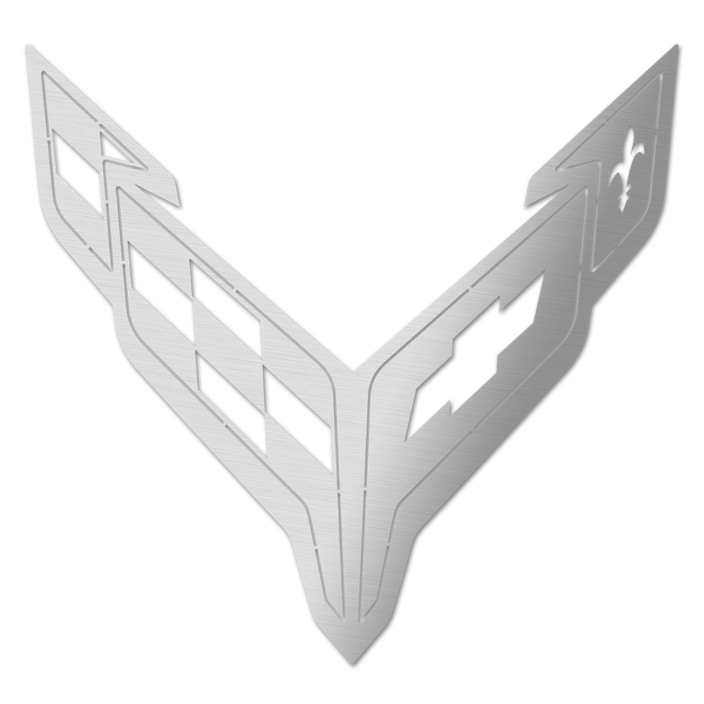 Next Generation C8 Corvette Crossed Flag Emblem Wall Hanging,Home & Office