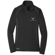 Next Generation C8 Corvette Eddie Bauer Half Zip Fleece Jacket - Ladies : Black,Jackets