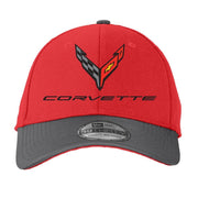Next Generation C8 Corvette Flexfit Ballastic Hat - Red,Hats