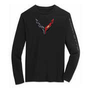 Next Generation Corvette Carbon Flash Long Sleeve T-Shirt - Black,T-shirts