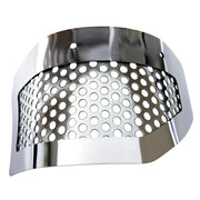 Polished - Perforated - Stainless Steel, Power Steering Cover.,Engine