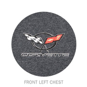 C5 Corvette American Flag Tee Shirt - Dark Grey,T-shirts
