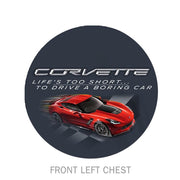 C7 Z06 Corvette Life's Too Short Tee Shirt - Dark Grey,T-shirts