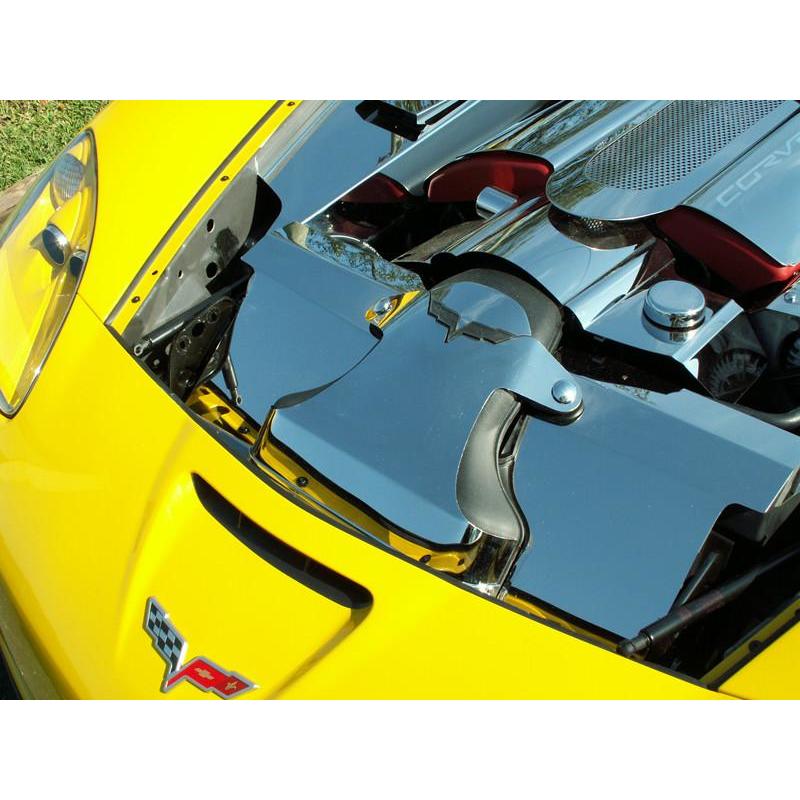 Stainless Steel Z06 2 pc. Radiator Cover (C6 Z06 06+),Engine